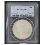 1922 MS63 Peace Silver Dollar