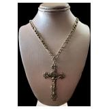 14kt Gold XX-Large 24" Cross Necklace *HEAVY
