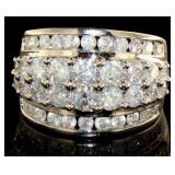 10kt Gold Brilliant 3.00 ct Diamond Cocktail Ring