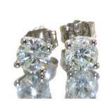 14kt Gold Brilliant 1/2 ct Diamond Stud Earrings
