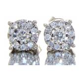 14kt Gold Brilliant 1/2 ct Diamond Stud Earrings