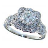 14kt White Gold 1.48 ct Round Diamond Ring