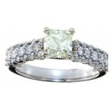 14kt Gold 1.42 ct Fancy Yellow Diamond Ring