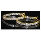 Inside Out Diamond Accent Hoop Earrings