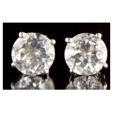 Natural 5.50 ct Petalite Stud Earrings