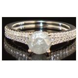 14kt Gold Round Brilliant 1.53 ct Diamond Ring