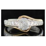 14kt Gold Round Brilliant 1.40 ct Diamond Ring