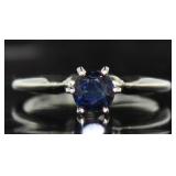 14kt Gold Natural Sapphire Solitiare Ring