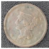 1845 Braided Hair Liberty Copper Large Cent