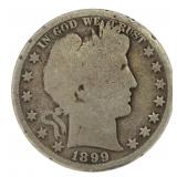 1899 Barber Silver Half Dollar