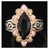 10kt Rose & Yellow Gold Onyx Ring