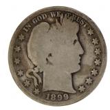 1899 Barber Silver Half Dollar