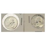 1956 & 1957 Proof Washington Silver Quarter