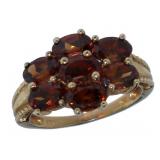 10kt Gold 4.95 ct Whiskey Zircon Cocktail Ring