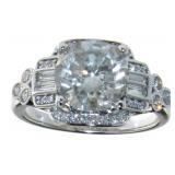 14kt Gold 3.41 ct Round Cut Diamond Ring