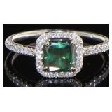 14kt Gold 1.19 ct Fancy Green Diamond Ring