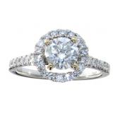 14kt Gold Brilliant Round 1.45 ct Diamond Ring