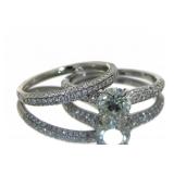 14kt Gold 2.20 ct Round Brilliant Bridal Set