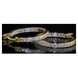 Diamond Accent Hoop Earrings