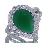 Pear Cut 4.88 ct Emerald Dinner Ring