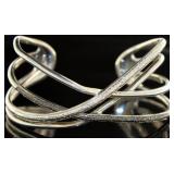 Black & White Diamond Accent Cuff Bracelet