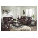 Ashley U11505 Leather TRPL PWR REC Sofa & Love