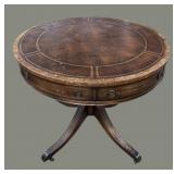 Leather Top Estate Drum Table