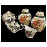 (2) Biscotti Jars, SoupTureen, Gravy Bowl &