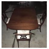 (5)PCS Antique Cherry Table And 4 Chairs