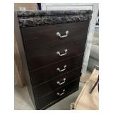 Ashley B264 Faux Marble 5 Drawer Chest