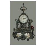 Beautiful Old Brass & Marble Clock