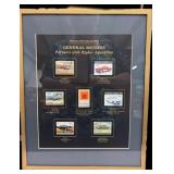 Framed World Postage Stamps General Motors