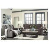 Ashley 98606 Gray Reclining Sofa & Loveseat