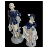 Blue & White Figurines Made in Occupied Japan