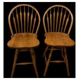 Estate Solid Oak Bar Stools