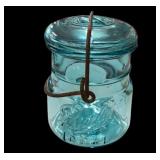 1/2 Pint Blue Mason Jar