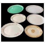 Collection of Estate Glassware, Platters & Plates