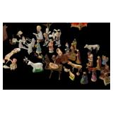 Old German Figurines & Clay Nativity (Seller Said