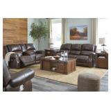 Ashley U846 Leather PWR REC Sofa & Love Seat