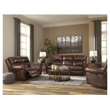 Ashley U428 Leather DBL REC Sofa & Love Seat