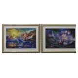 Little Mermaid Tangled Giclee Thomas Kinkade