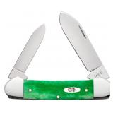 2021 Case XX Brilliant Green Bone Canoe Knife