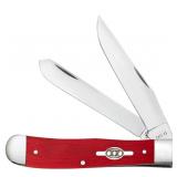 2021 Case XX Red G-10 Handle Trapper Pocket Knife