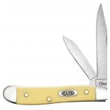 2021 Case XX Yellow Delrin Peanut Pocket Knife New