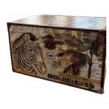 15.5 x 27 Zebra Animal Print Trunk