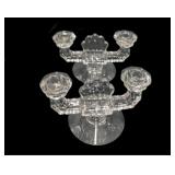 Pair Double Crystal Candle Holders