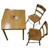 Vintage Table & 2 Chairs