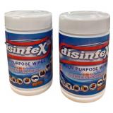 (2) Disinfex Multi Purpose Wipes Cleans &