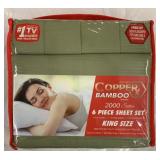 King - Copper Bamboo 2000 Series 6 pc Sheet Set