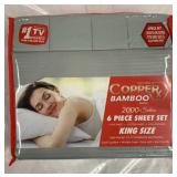 King - Copper Bamboo 2000 Series 6 pc Sheet Set